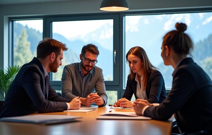 Team AtAutobahn GmbH im Büro in Innsbruck